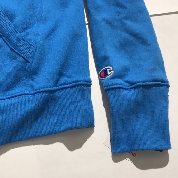 Champion womens hoodie hooded sweatshirt small balboa blue powerblend - Picture 8 of 11